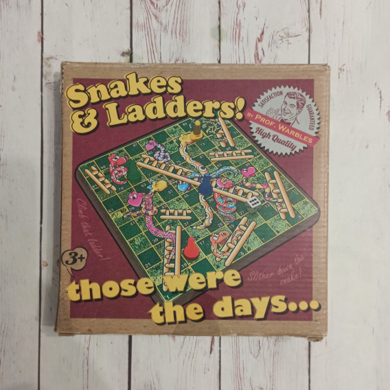 Gra Snakes and Ladders drewniana